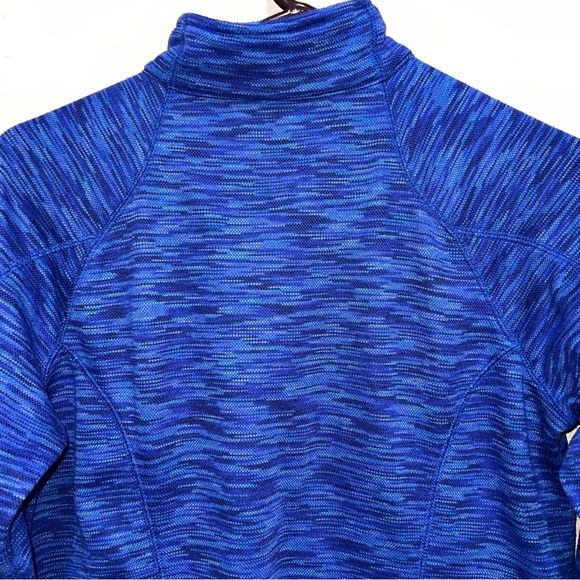 Mizuno Drylite Performance Flex Top 1/4 Zip Pullover Marbled Blue Womens Size L - Picture 10 of 11